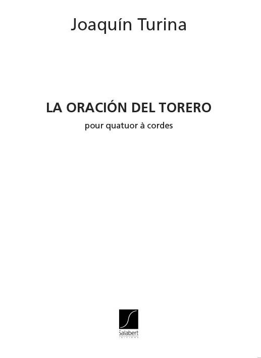 La Oracion Del Torero - pour quatuor à cordes